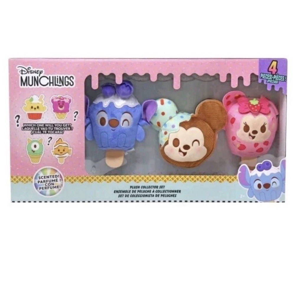 Disney Munchlings Plush Collector Set Kids One Size Multicolor Scented New NIB